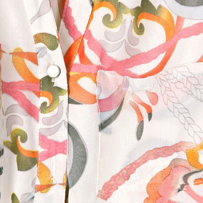 Multicolor Foam Sleeveless Floral Belt Chiffon Dress